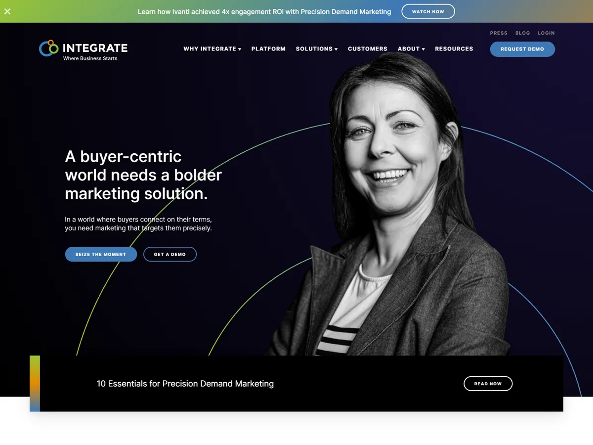 Homepage of Integrate, archived