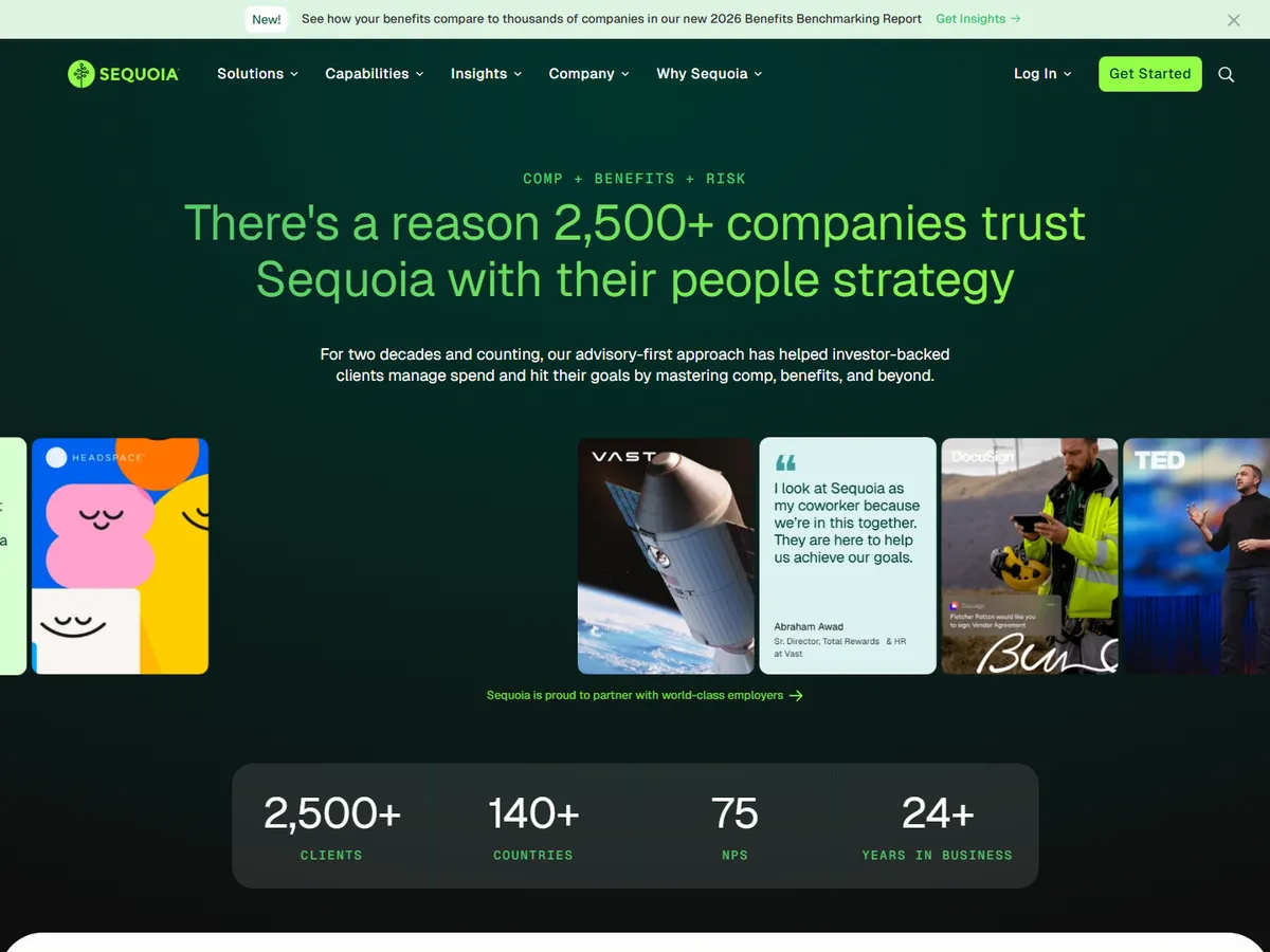 Homepage of Sequoia