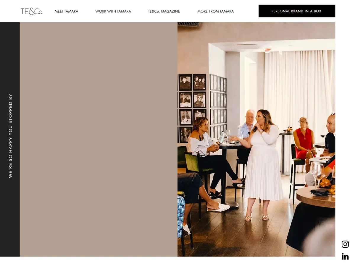 Homepage of Tamara Edwards & Co, archived