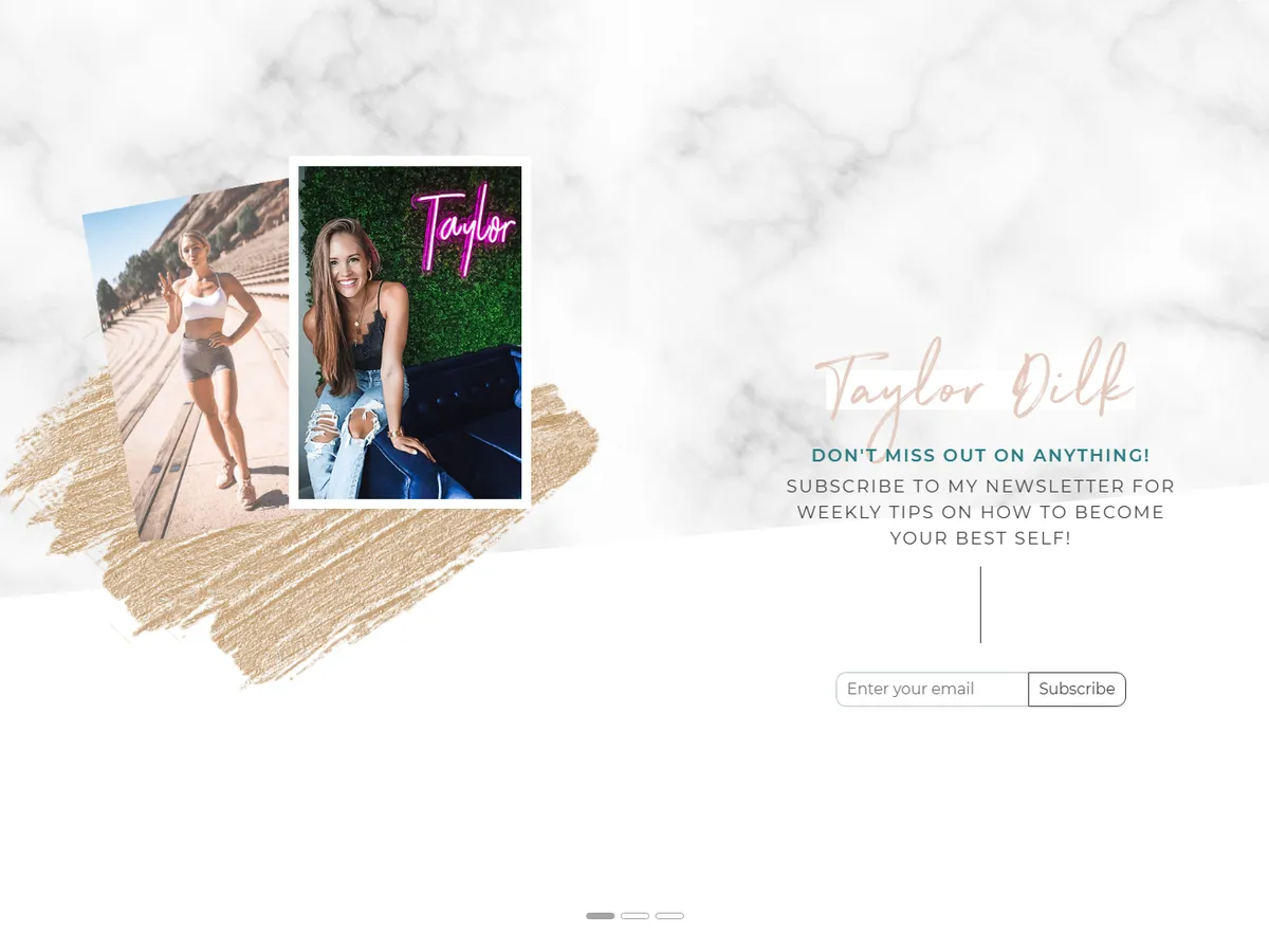 Homepage of Taylor Dilk, archived