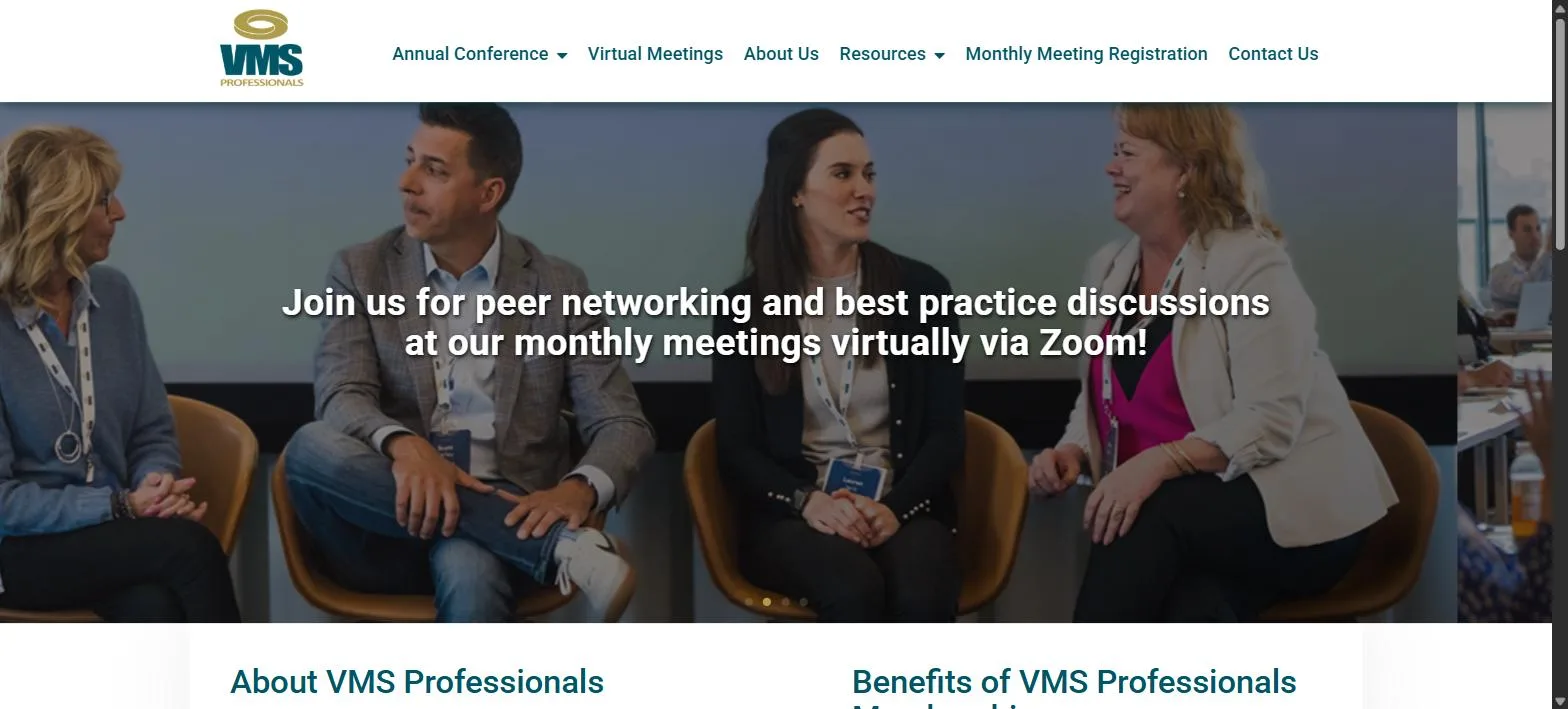 Homepage of VMS Professionals